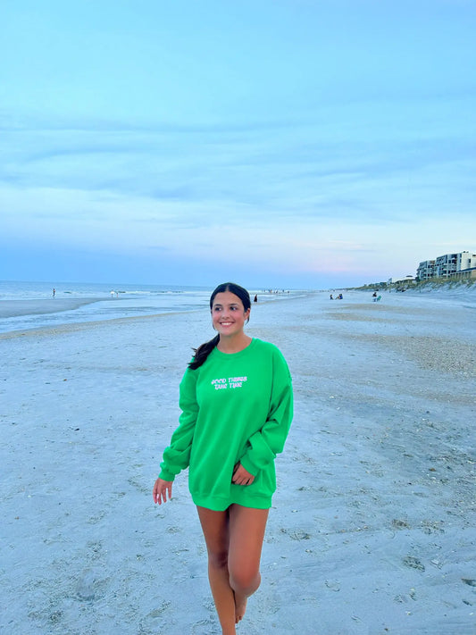 GOOD THINGS TAKE TIME CREWNECK Jewels Kennedy Designs