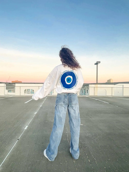 EVIL EYE CREWNECK - JEWELS KENNEDY DESIGNS