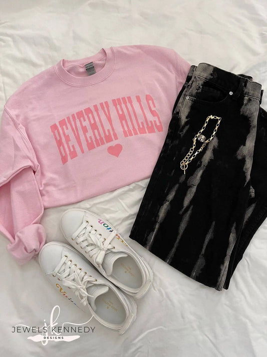 Beverly Hills Crewneck - JEWELS KENNEDY DESIGNS