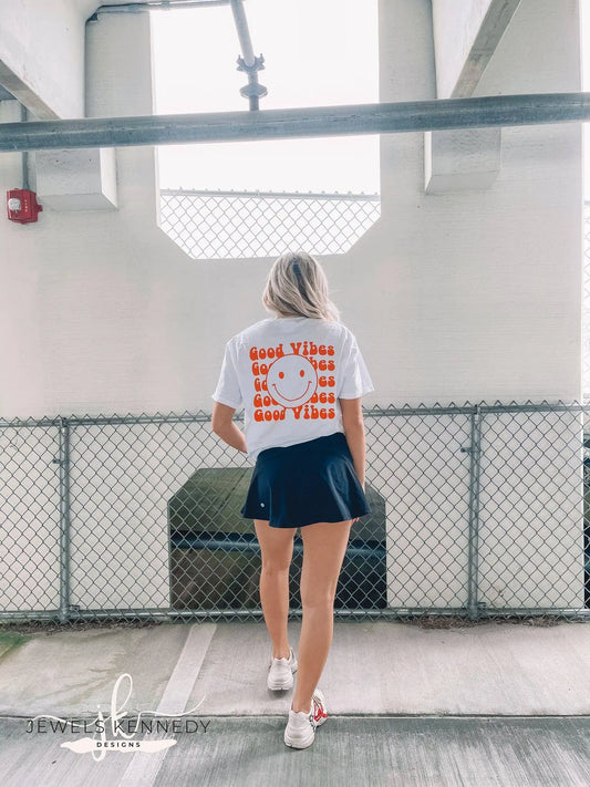 Good Vibes Smile Comfort Colors Shirt - JEWELS KENNEDY DESIGNS