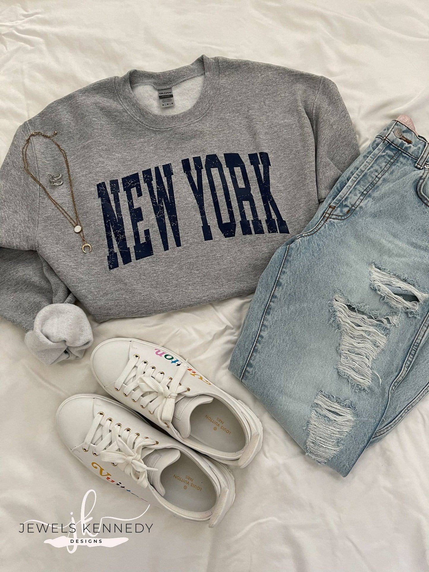 New York Crewneck - JEWELS KENNEDY DESIGNS