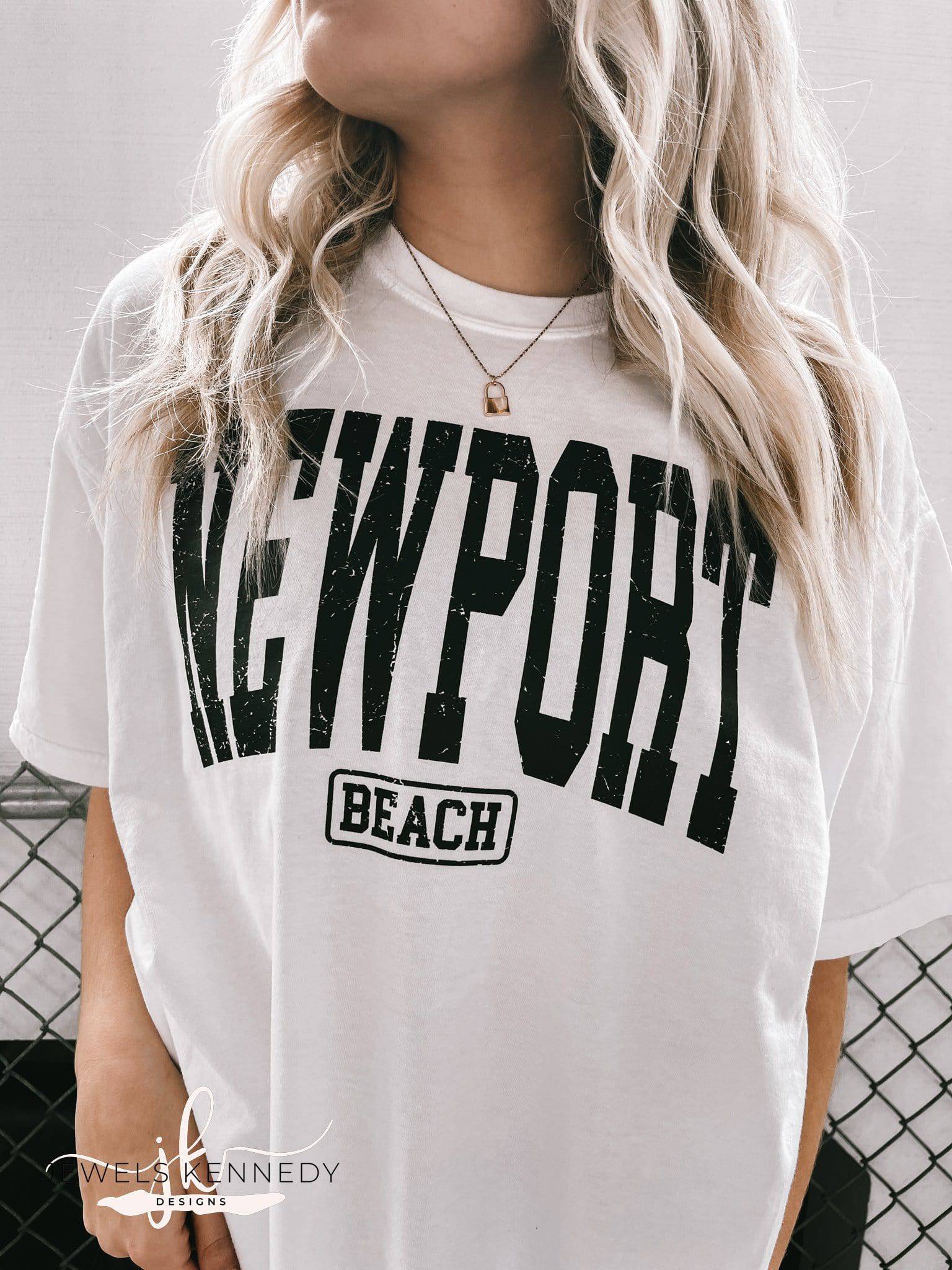 Newport Beach Comfort Colors Shirt - JEWELS KENNEDY DESIGNS
