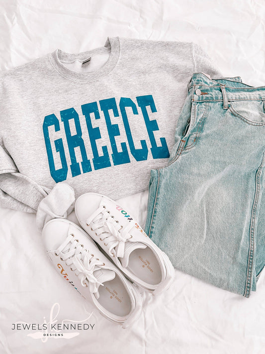 Greece Crewneck - JEWELS KENNEDY DESIGNS