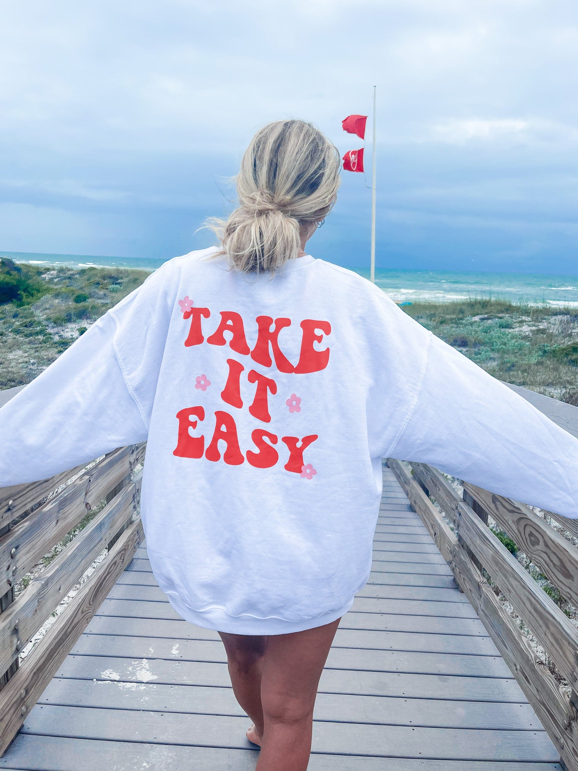 TAKE IT EASY CREWNECK - JEWELS KENNEDY DESIGNS