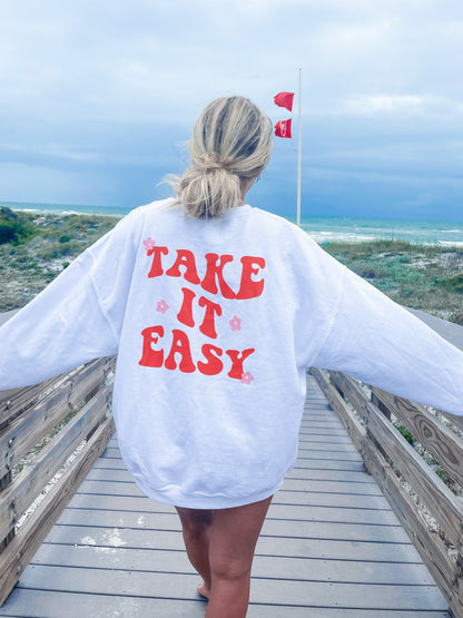 TAKE IT EASY CREWNECK - JEWELS KENNEDY DESIGNS