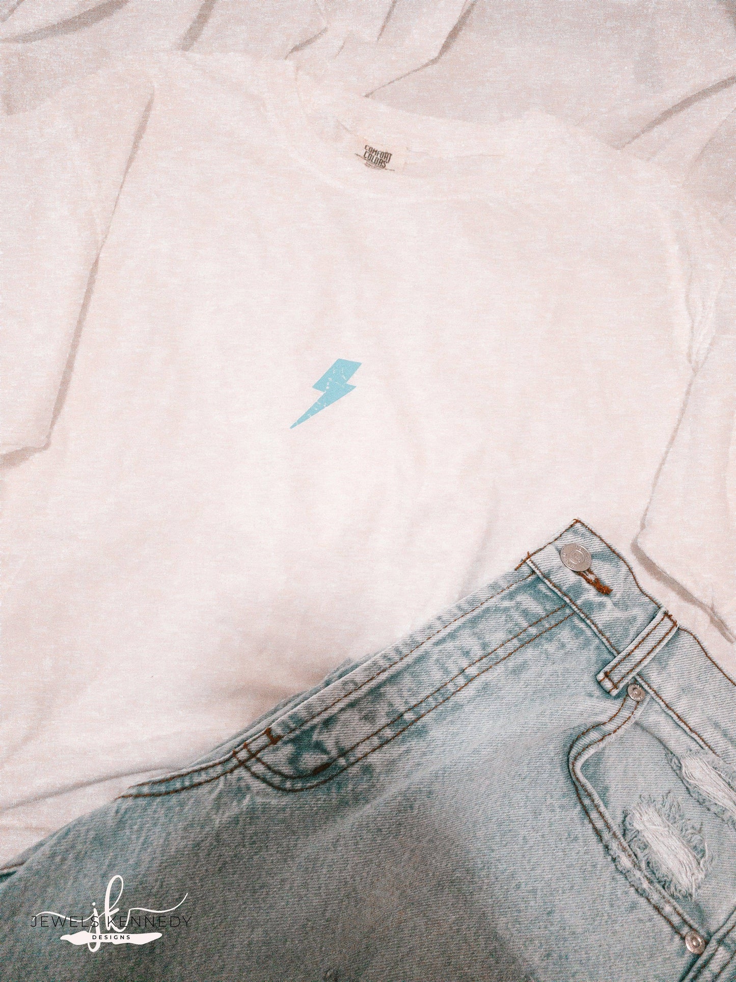 Lightning Bolt Comfort Colors Shirt - JEWELS KENNEDY DESIGNS