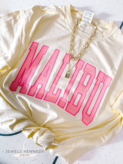 Malibu Comfort Colors Shirt - Banana - JEWELS KENNEDY DESIGNS